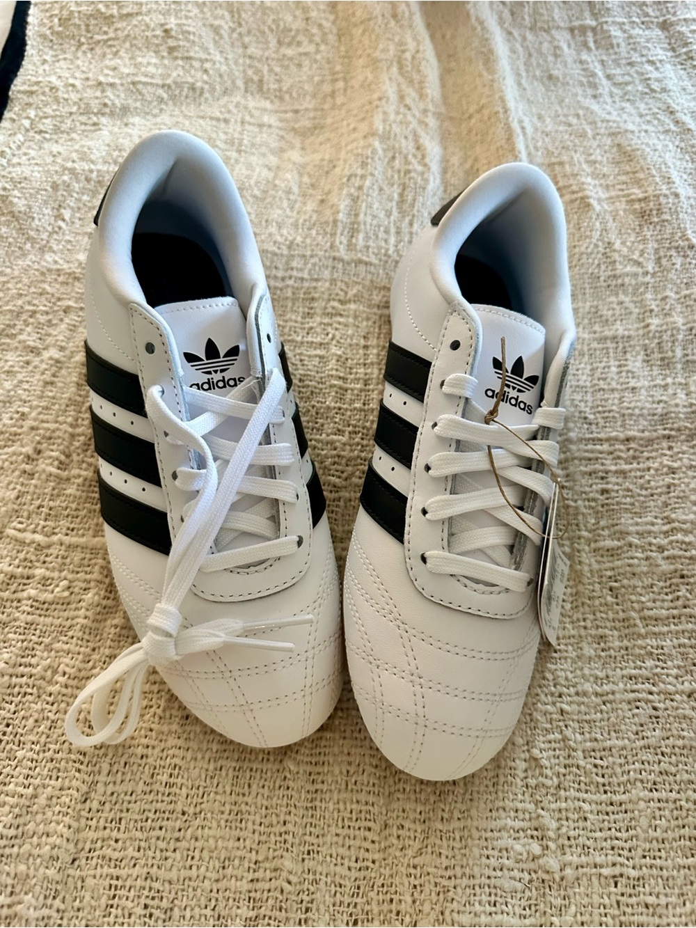adidas Taekwondo White and Black Leather shoes. NWT